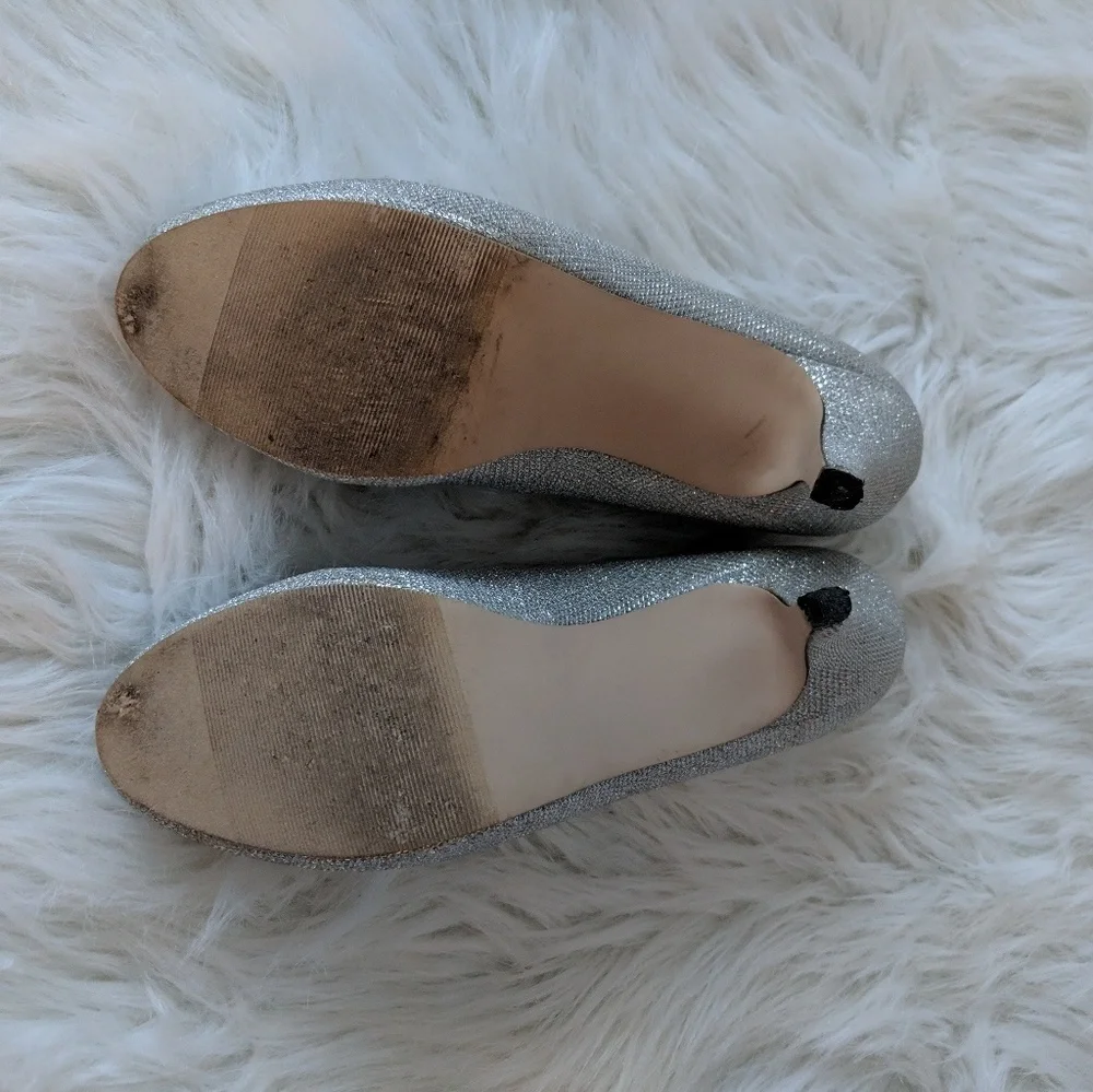 Madden Girl Silver Glitter Closed-Toe Heels